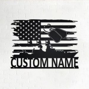 Custom Us Navy Veteran Metal Art Personalized Veteran Name Signs Home Decor