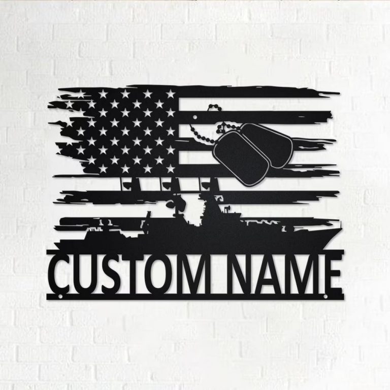 Custom Us Navy Veteran Metal Art Personalized Veteran Name Signs Home