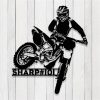 Dirt Bike Metal Art Personalized Biker Name Sign Motocross Rider Gift Home Decor 1