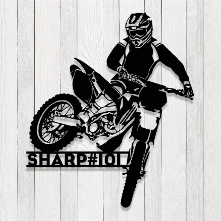 Dirt Bike Metal Art Personalized Biker Name Sign Motocross Rider Gift ...