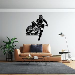 Dirt Bike Metal Art Personalized Biker Name Sign Motocross Rider Gift Home Decor 5