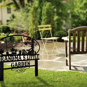 Elegant Flower Metal Garden Stakes Personalized Laser Cut Metal Signs Decoration with Hollow Silhouettes for Lawn Outdoor Yard Scene 4