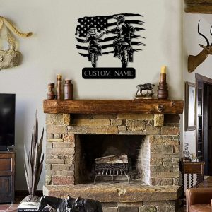 Father Like Son Dirt Bike Motocross Metal Art Motocycle Personalized Metal Name Sign Home Decor Gift for Biker 3