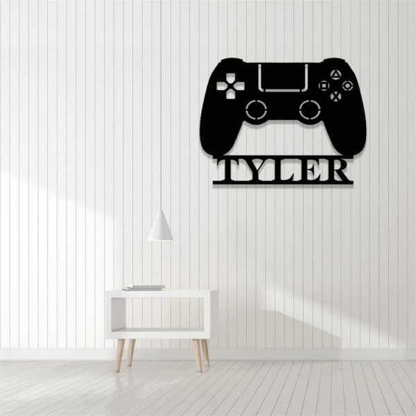 Game Controller Sign Gaming Room Decor Custom Gamer Name Signs Wall Decor