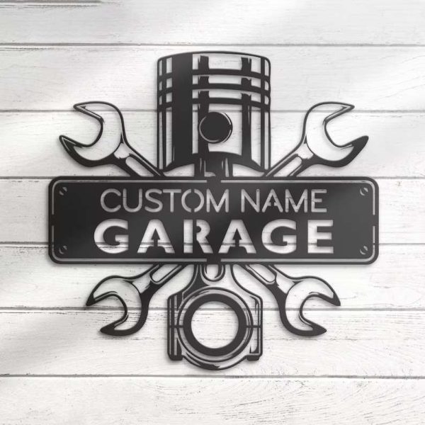 Garage Metal Wall Art Custom Laser Cut Metal Signs Workshop Name Sign Home Decor Car Mechanic Repair Decoration Repairman