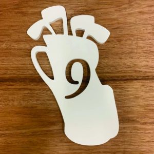 Golf Bag Metal Art Custom House Number Sign Address Signs Farm House Decor 3