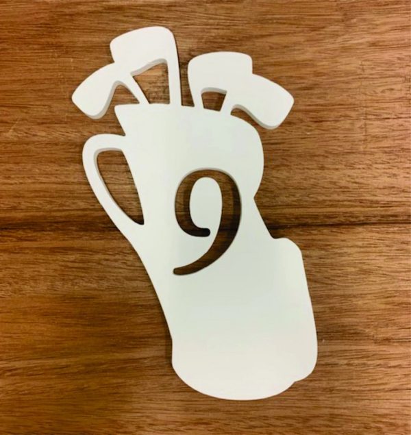 Golf Bag Metal Art Custom House Number Sign Address Signs