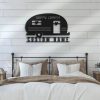 Happy Camper Van Metal Wall Art Personalized Metal Name Signs RV Camping Van Sign Decor for Room 2