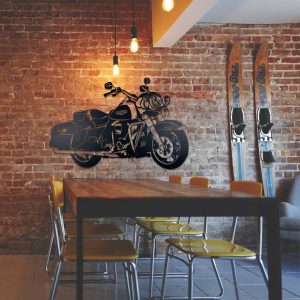 Herley Davidson Touring Metal Art Motorcycle Sign Laser Cut Metal Signs Mancave Decor 4