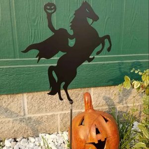 Horror Headless Horseman Garden Stake Outdoor Halloween Decoration 1