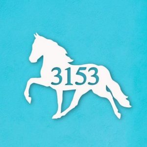 Horse Metal Art Custom House Number Sign Address Signs Home Decor 1