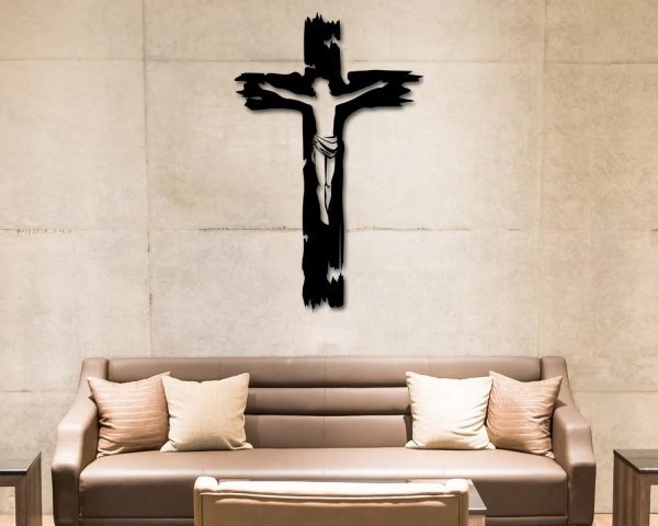 Jesus Face Cross Wall Art Religious Art Lazer Cut Metal Signs Home Decor
