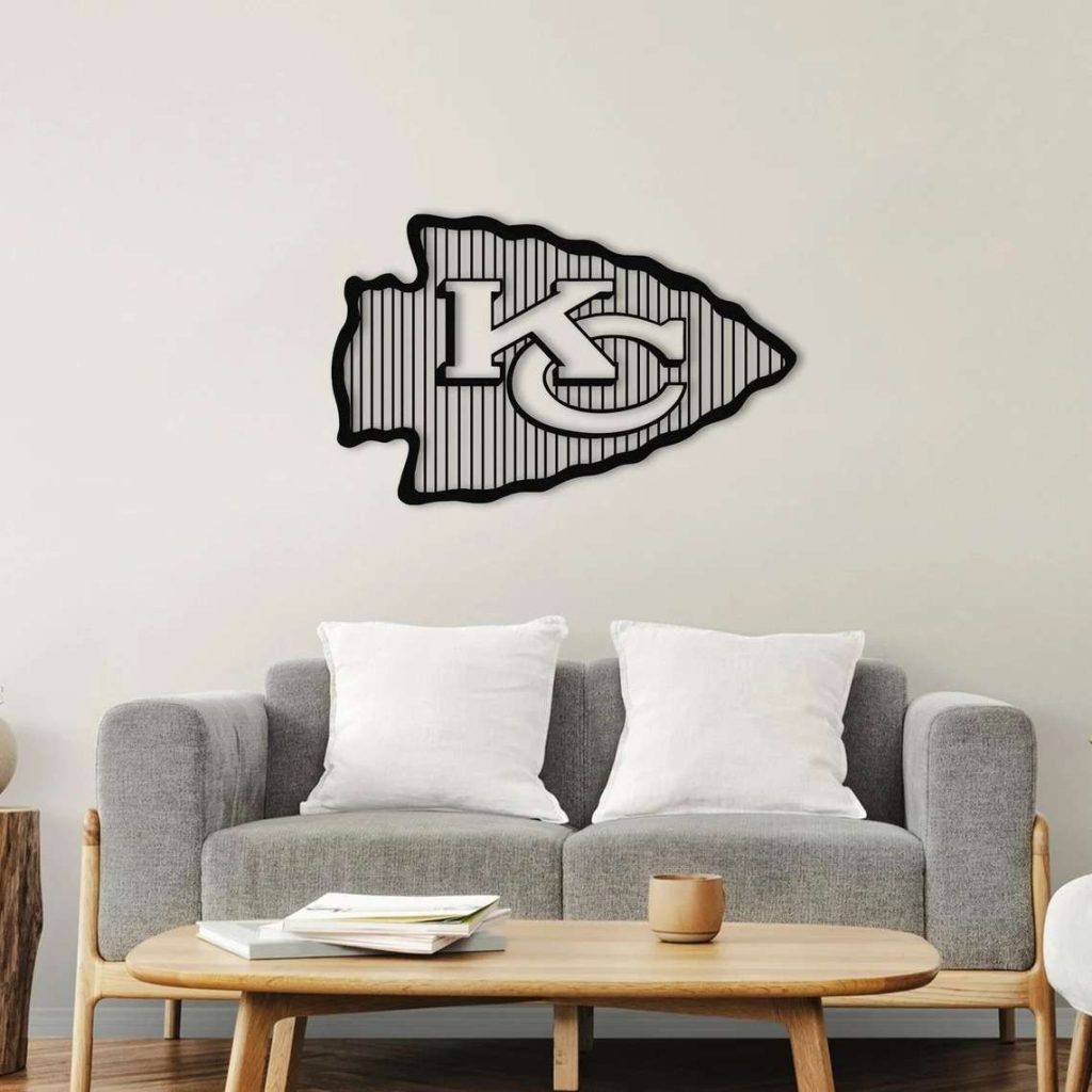 Kansas City Football Metal Wall Decor KC Chiefs Wall decorations for Kansas City Chiefs fans NFL Champion 2023
