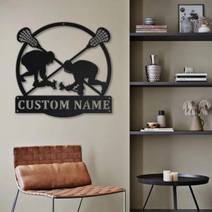 Lacrosser Sport Metal Art Personalized Metal Name Signs Lacrosse Player Gifts Home Decor 4