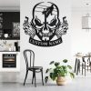 Lineman Skull Metal Art Personalized Metal Name Sign Custom Lineman Name Sign Gift for Dad 3