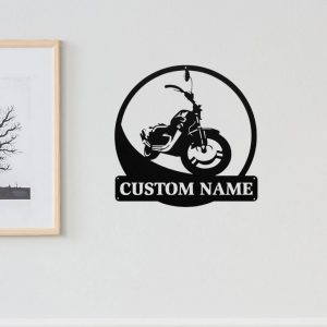Motorcycle Cruiser Metal Art Harley Davidson Sign Personalized Metal Name Signs Mancave Decor Gift for Man 5