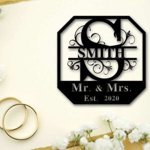 Mr Mrs Sign Custom Wedding Name Sign Personalized Metal Last Name Sign Wedding Gift Anniversary Gift 1