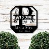 Mr Mrs Sign Custom Wedding Name Sign Personalized Metal Last Name Sign Wedding Gift Anniversary Gift 2