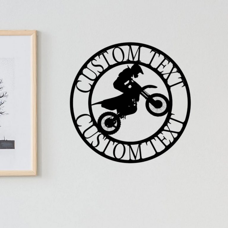 OffRoad Motorcycles Metal Wall Art Motorcycle Garage Personalized