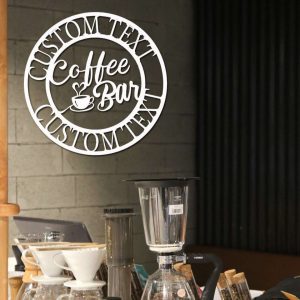 Personalised Coffee Bar Sign Metal Coffee Bar Wall Hanging Home Decor Custom Coffee Sign Cafe Shop Decor 4
