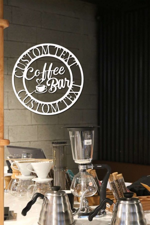 Personalised Coffee Bar Sign Metal Coffee Bar Wall Hanging Home Decor Custom Coffee Sign Cafe Shop Decor