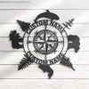 Personalized Camping Signs Custom Compass Metal Wall Art Coordinates Sign Camping Decor 1
