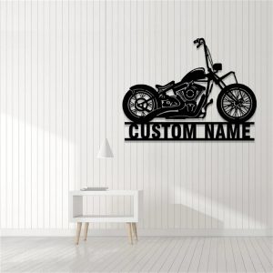 Personalized Classic Motorcycle Metal Sign Custom Biker Name Sign Garage Decor 1