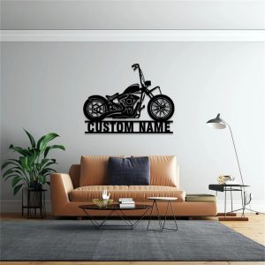 Personalized Classic Motorcycle Metal Sign Custom Biker Name Sign Garage Decor 2