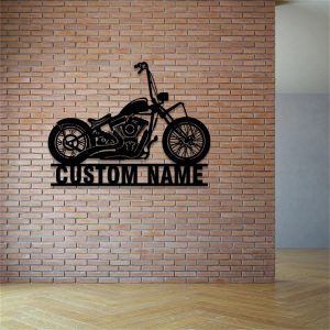 Personalized Classic Motorcycle Metal Sign Custom Biker Name Sign Garage Decor 3