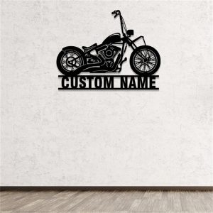 Personalized Classic Motorcycle Metal Sign Custom Biker Name Sign Garage Decor 4