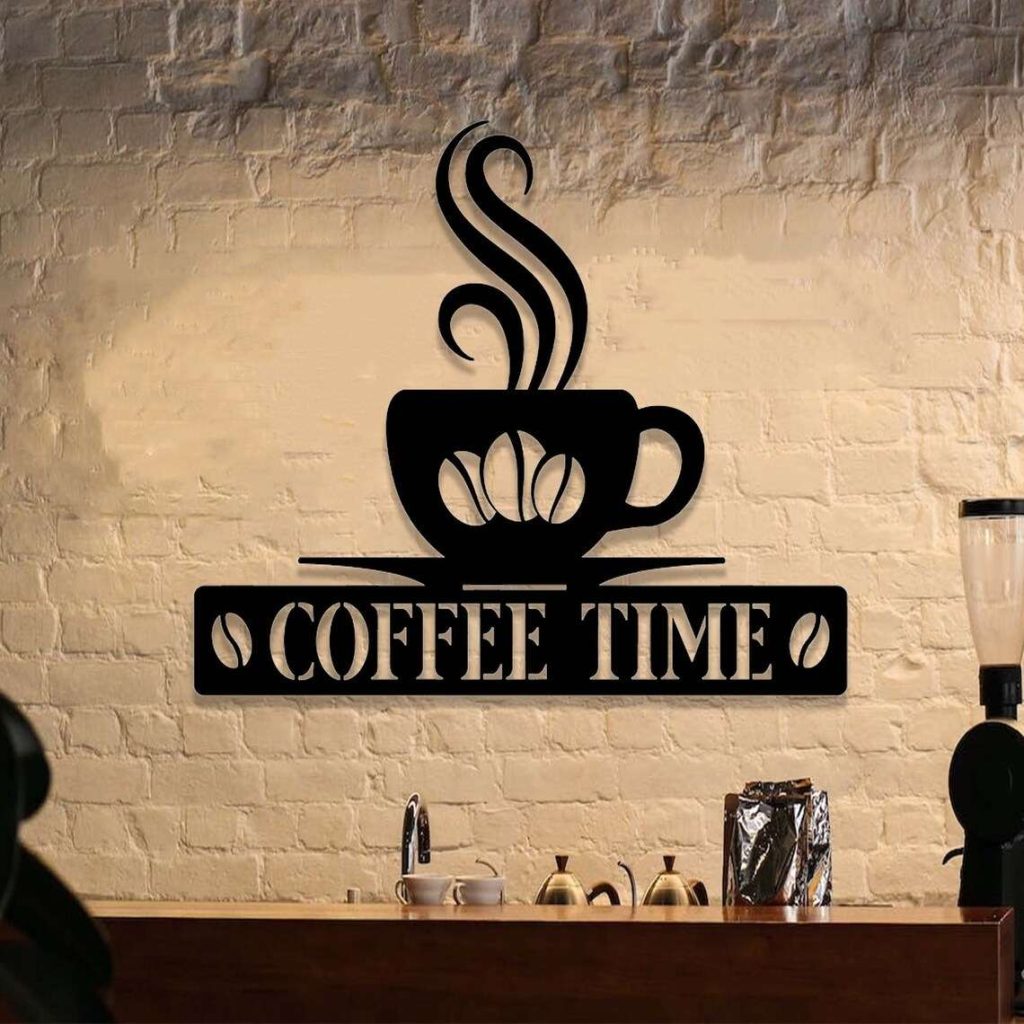 Personalized Coffee Bar Sign Metal, Coffee Bar Decor, Kitchen Wall Decor, Cafe Shop Decor
