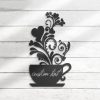 Personalized Coffee Bar Metal Wall Art Custom Coffee Lover Name Sign Kitchen Decoration Housewarming Gift Cafe Shop Decor 1