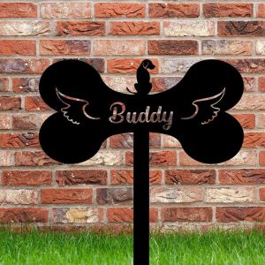 Personalized Dog Memorial Stake Metal Garden Stake Grave Marker for Dog Memorial Plaque 3