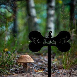 Personalized Dog Memorial Stake Metal Garden Stake Grave Marker for Dog Memorial Plaque 5