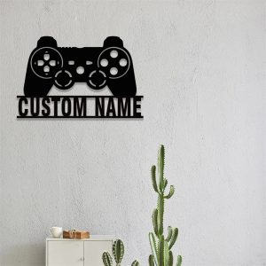 Personalized Game Control Metal Sign Video Game Room Decor Custom Gamer Name Signs 4