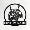Personalized Gamer Skeleton Metal Sign Custom Gamer Name Sign Gaming Room Decoration 1