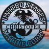 Personalized Marine corps Metal Sign USMC Personalized Metal Signs Metal Military Signs Gift for Soldier Veteran Army 1