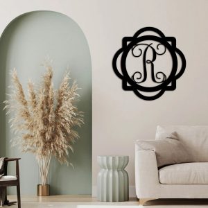 Personalized Monogram Initial Metal Sign Personlized Family Name Sign Wall Home Outdoor Decoration 3