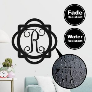 Personalized Monogram Initial Metal Sign Personlized Family Name Sign Wall Home Outdoor Decoration 4