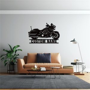 Personalized Motorcycle Metal Sign Custom Biker Name Sign Garage Wall Decor 2