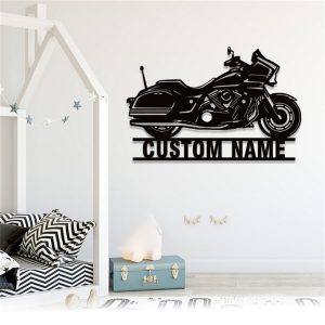 Personalized Motorcycle Metal Sign Custom Biker Name Sign Garage Wall Decor 4