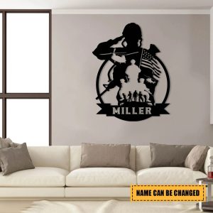Personalized Name Soldiers Veteran Metal Sign Custom Military Metal Art Wall Decor Veterans Day Gift For Proud Soldiers 2