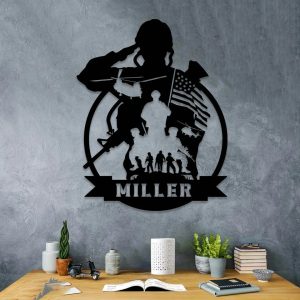 Personalized Name Soldiers Veteran Metal Sign Custom Military Metal Art Wall Decor Veterans Day Gift For Proud Soldiers 3
