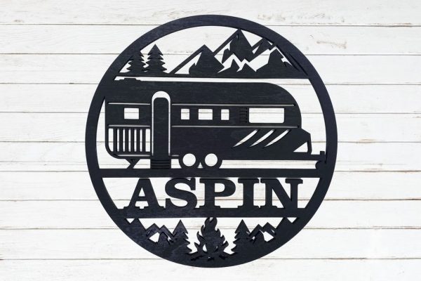 Personalized Travel Trailer Metall Wall Art Laser Cut Metal Signs Decorations for Campsite