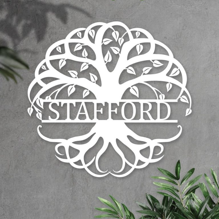 Personalized Tree Of Life Metal Sign Custom Metal Family Name Sign ...