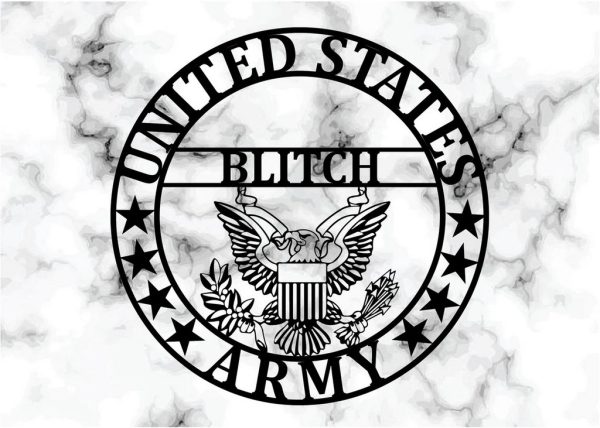 Personalized United States Army Metal Sign Gift for Army, Military Metal Art Home Decor