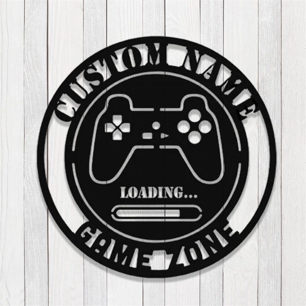 Personalized Video Game Room Signs Metal Gamer Name Game Zone Sign