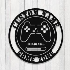 Personalized Video Game Room Signs Metal Gamer Name Game Zone Sign 1
