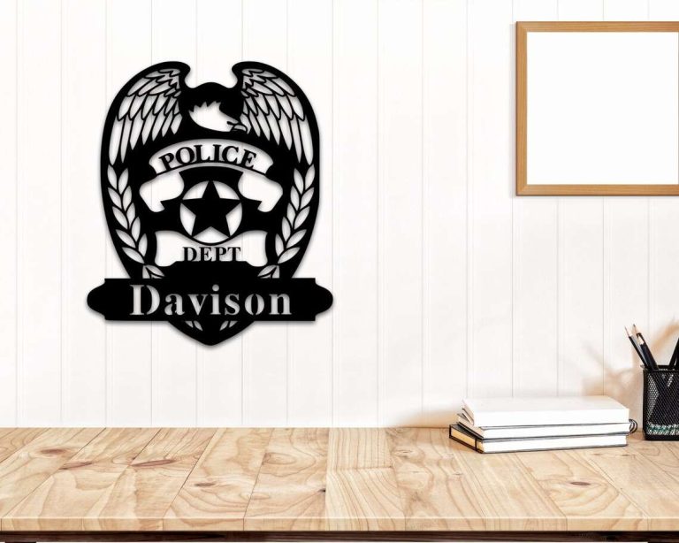Police Officer Gift Personalized Metal Signs Cop Name Sign Sheriff ...