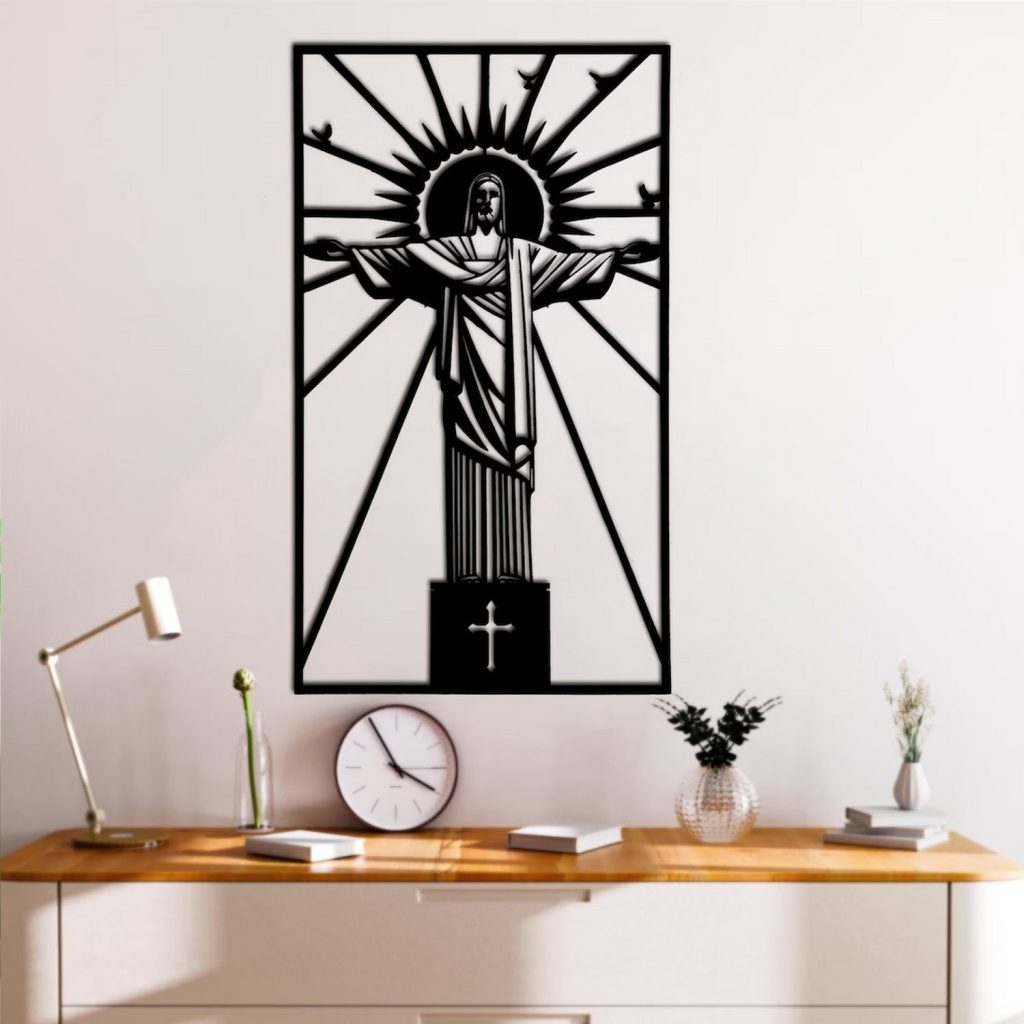 Religious Jesus Metal Wall Art God Sign Christian Gifts Laser Cut Metal Signs Home Decor 1